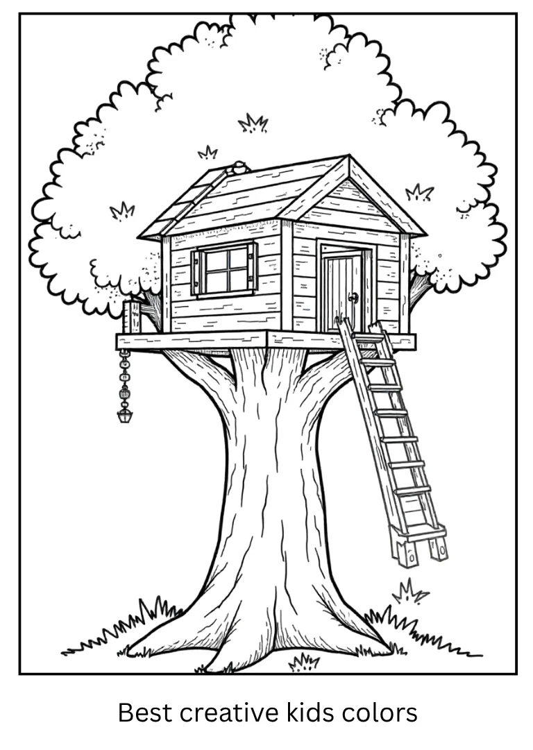 Alex Builds a Treehouse – Minecraft Coloring Sheet