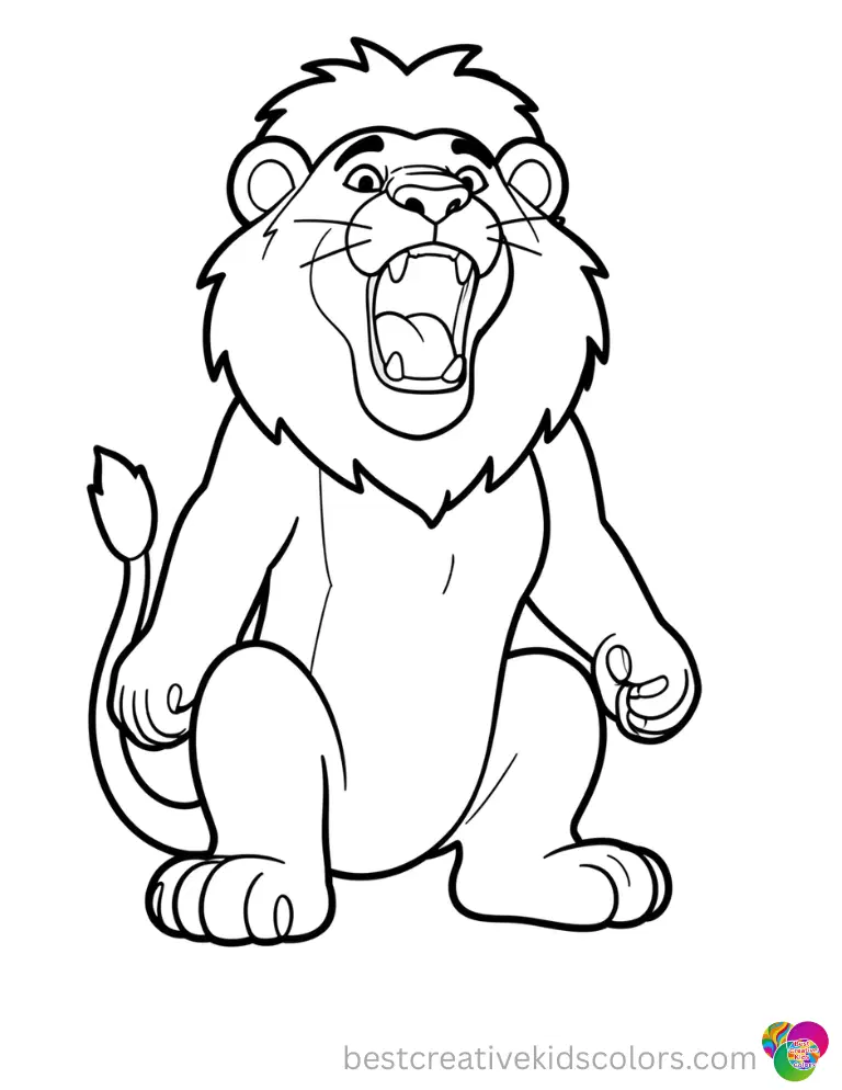 Alex the lion roar captures him inflating his chest while bracing firmly against the ground.