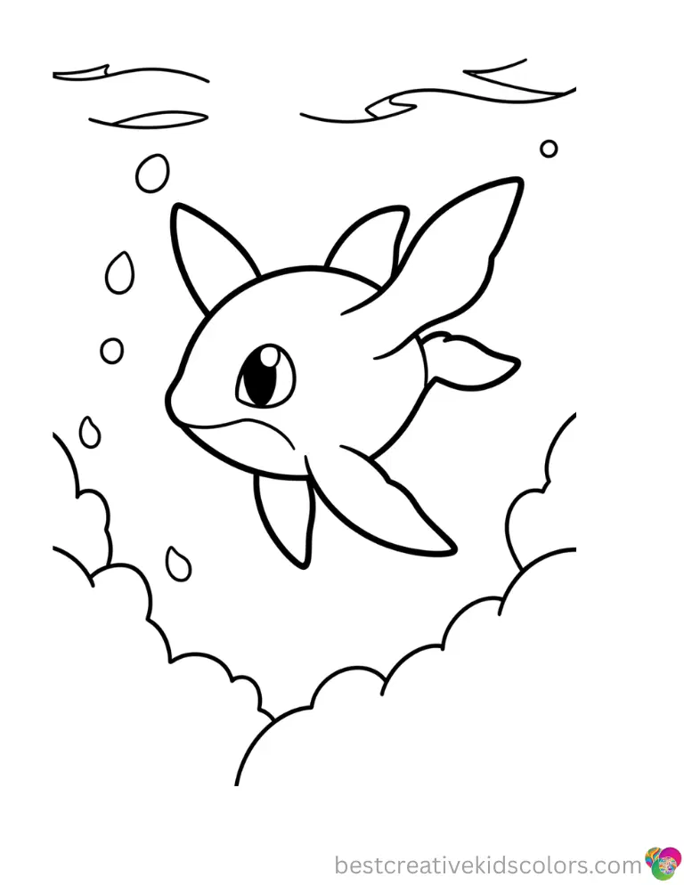 A legendary Lugia dives into the deep ocean water within these all pokemon colouring pages.