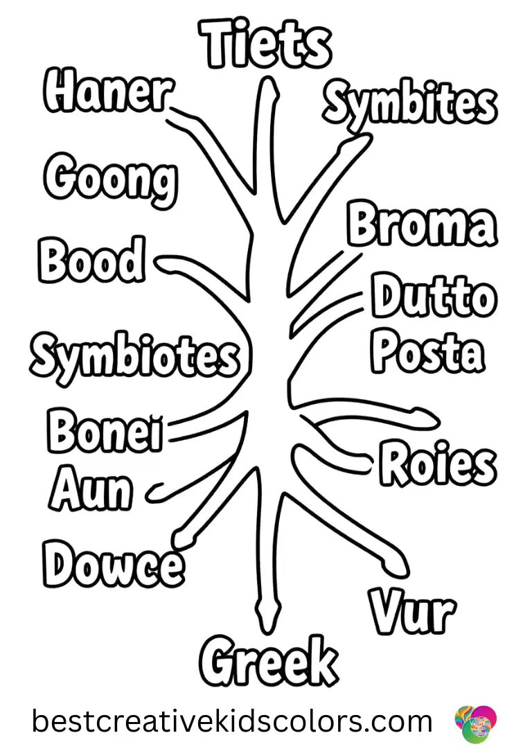 A branching diagram displays All symbiotes names, each name bolded against an open white background.