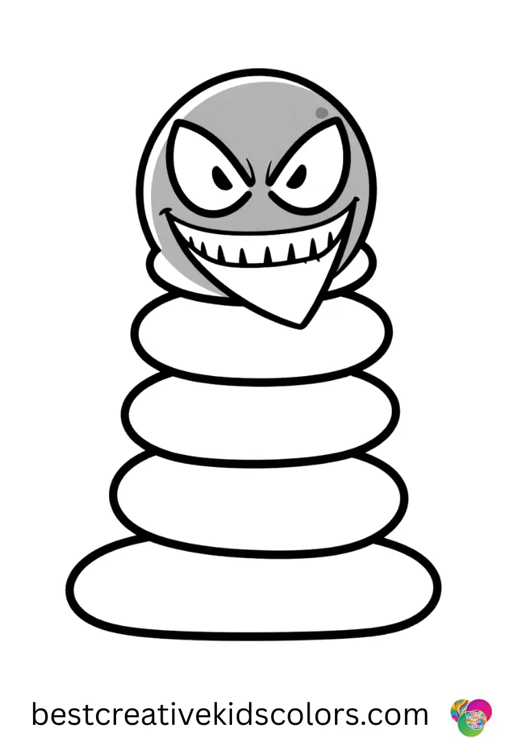 Among us venom coloring page disney features Venom carefully stacking smooth stones into a small tower.