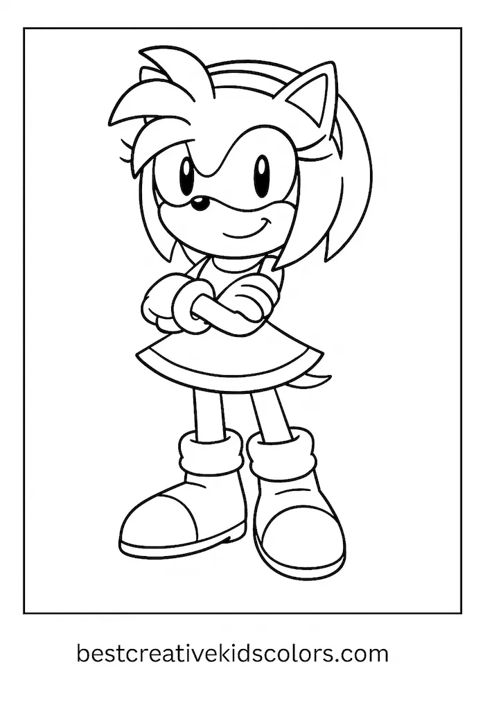 Amy Rose From Sonic Simple Designs to Print