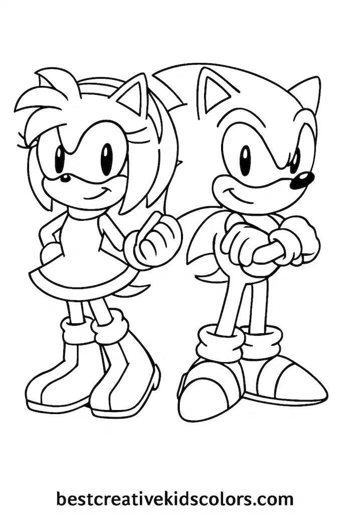 Amy Sonic coloring pages