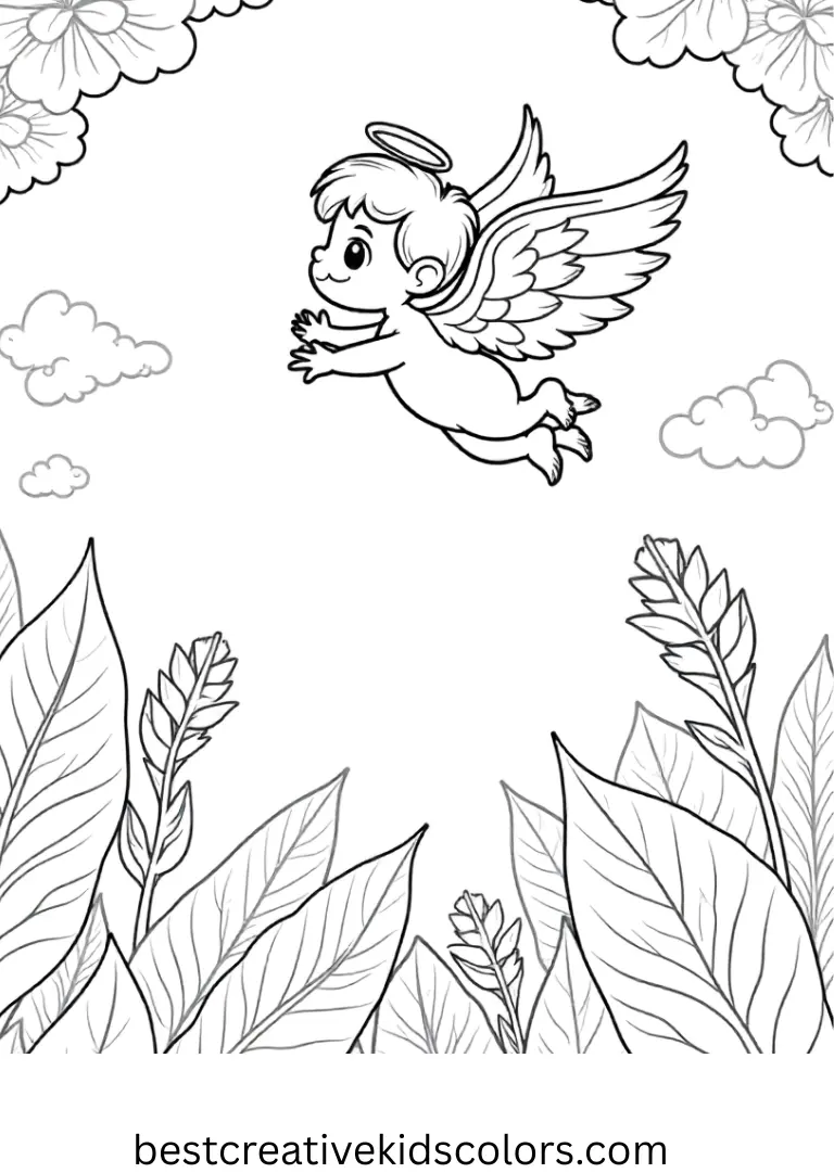 Angel Coloring Pages from Stitch