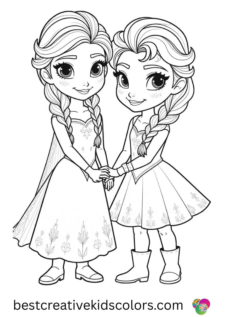 Magical Disney Coloring Pages – Print & Color for Kids 11 Anna and elsa coloring sheet pdf