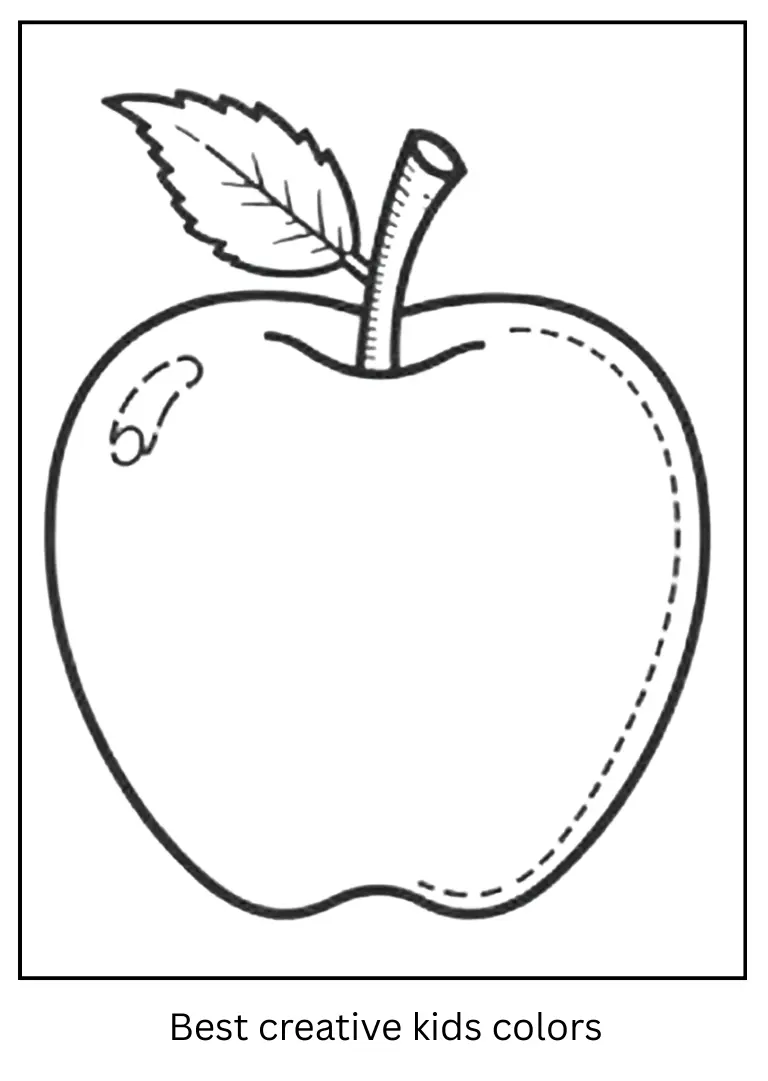 Apple Outline Coloring Page