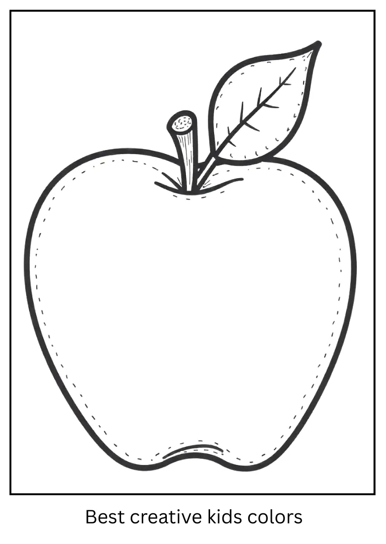 Apple Stem Outline Coloring Page