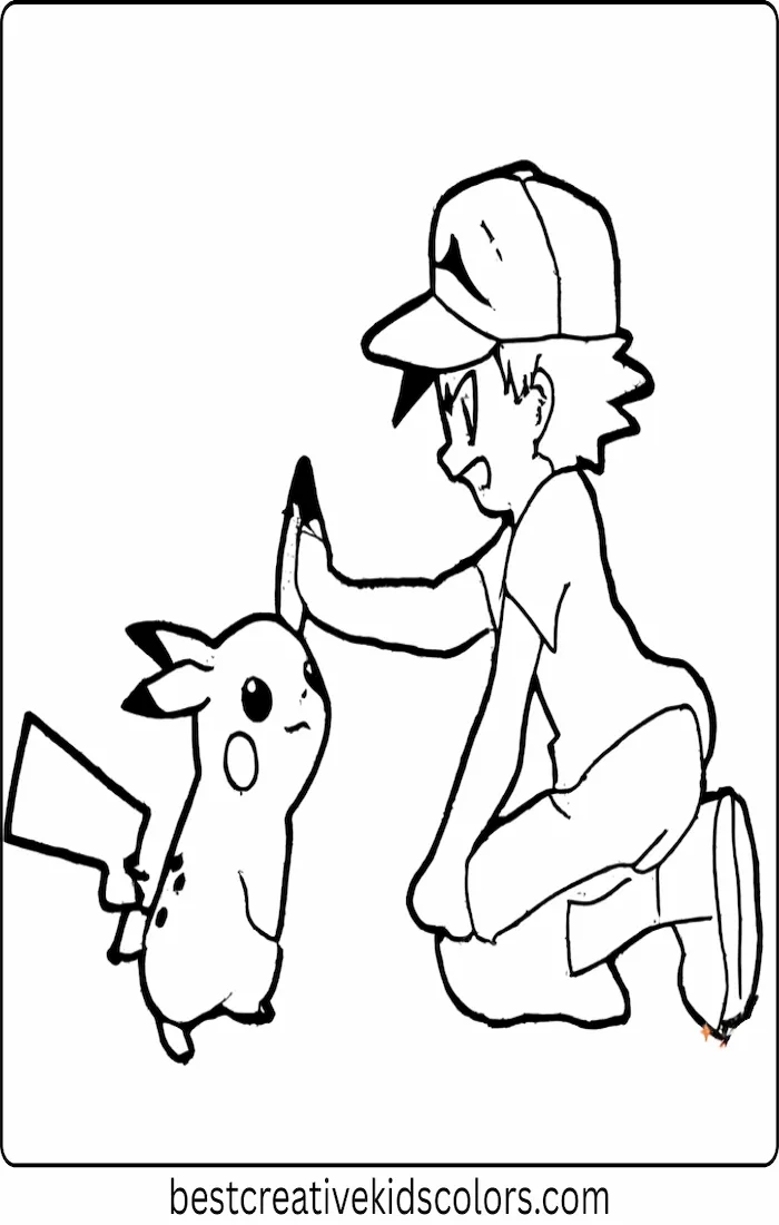 Ash and Pikachu High-Fiving
