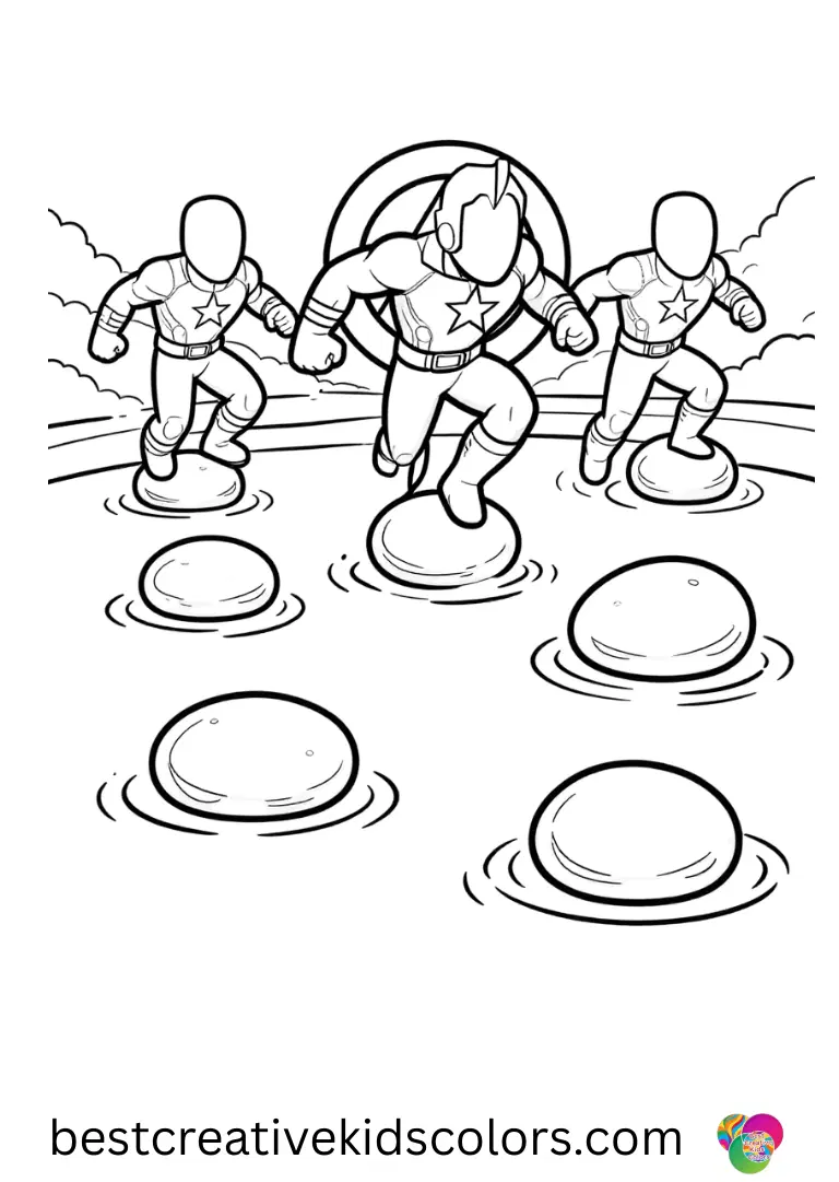 Skipping stones across a sparkling pond at sunset, Avengers Coloring Book captures a hero’s quiet joy.