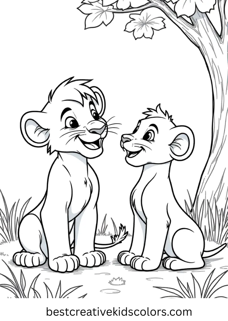 Bambi & Thumper Playful Chase Disney Coloring Page (2) Bambi & Thumper Playful Chase Disney Coloring Page (2)