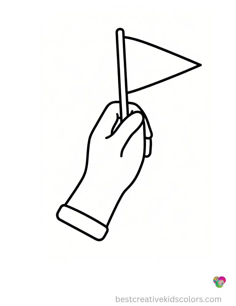 A glove holds a pennant in Baseball themed father's day card on a clean tabletop