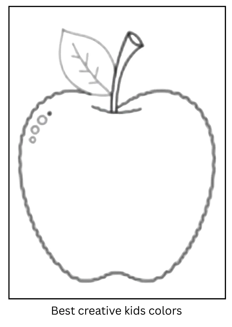 Basic Apple Shape Coloring Page
