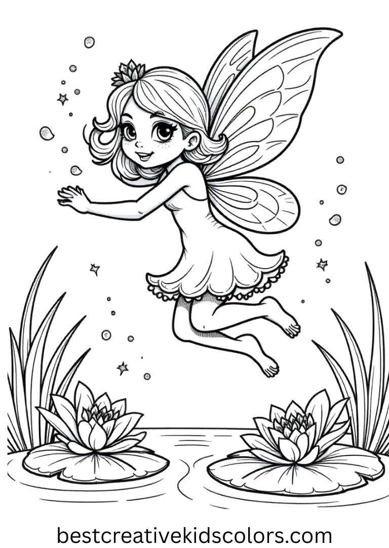 Soft sunlight surrounds a fairy twirling atop a giant glowing mushroom.