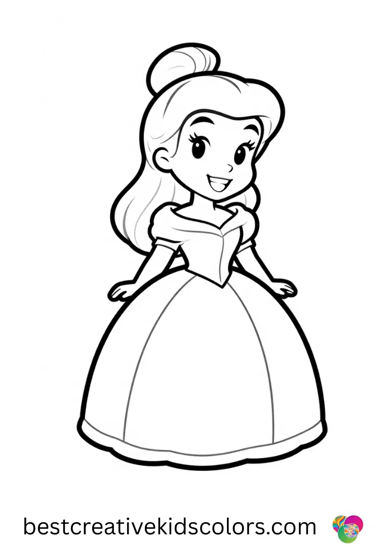 Belle colouring pages easy Have fun with Belle colouring pages easy, simple and charming designs for kids.