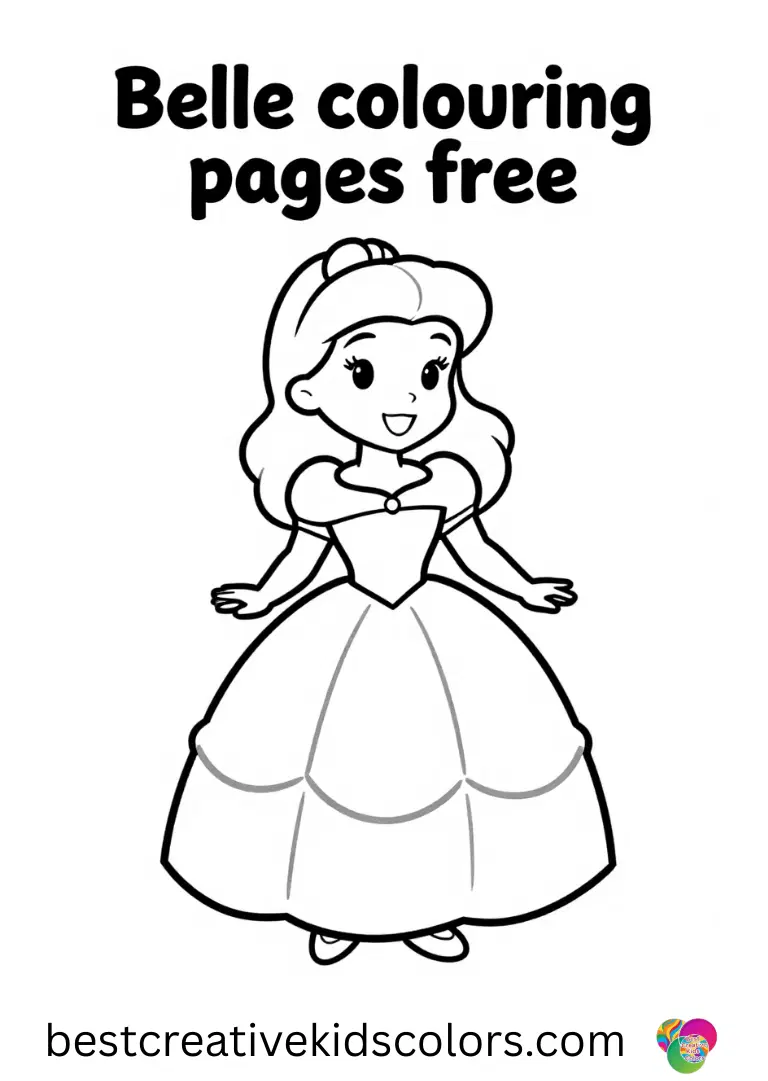 Belle colouring pages free Enjoy free creative fun with Belle colouring pages free, perfect for young artists.