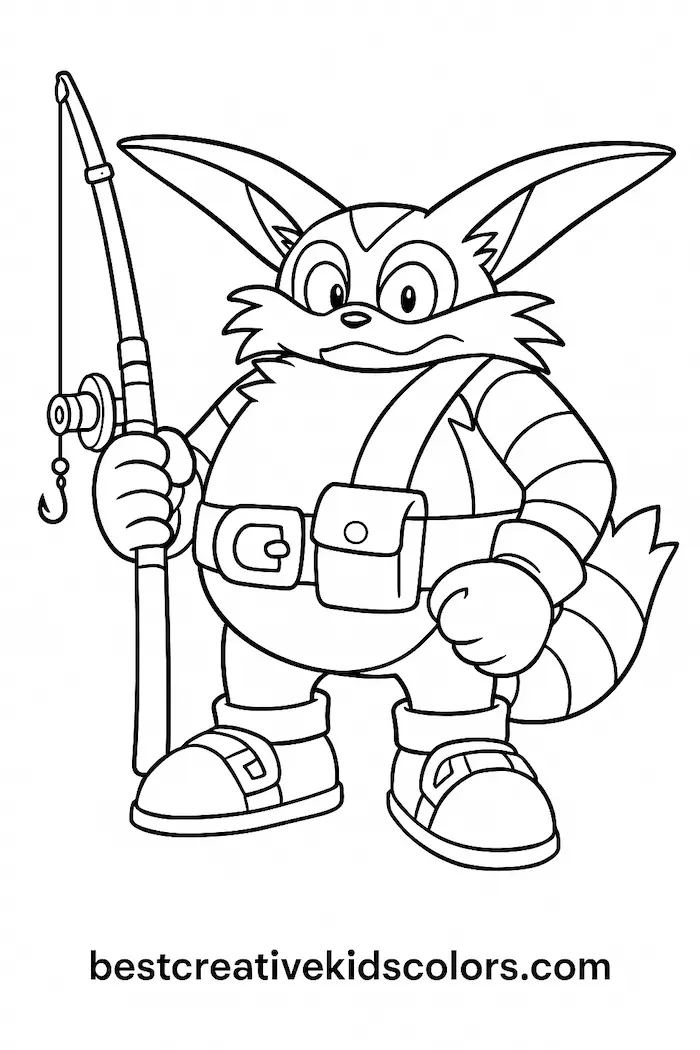 Big The Cat From Sonic Coloring