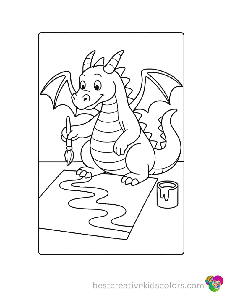Big dragon coloring pages