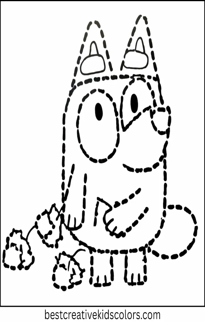 Bingo Finds Acorns with Bluey – Coloring Fun
