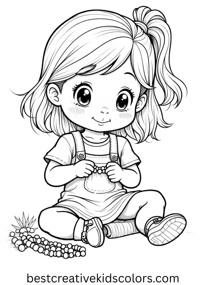 Birthday gift for 8 9 year girl shows her threading beads onto a bracelet with focus