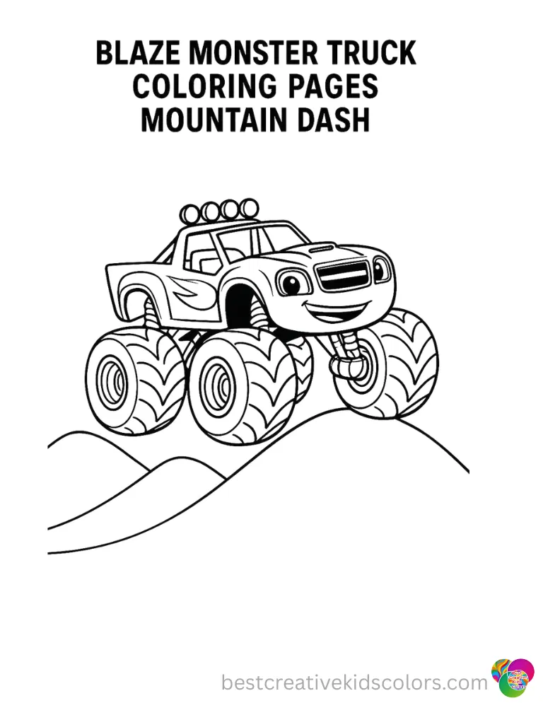 Blaze Monster Truck Coloring Pages Mountain Dash