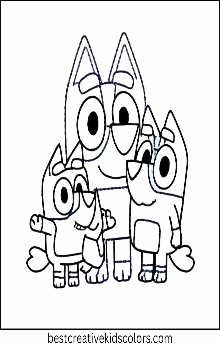 Bluey Family Celebrates Halloween – Coloring Fun