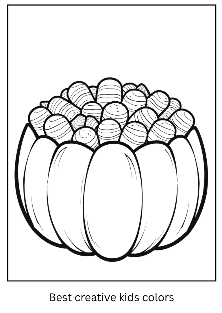 Candy Bowl Halloween Pumpkin Coloring Sheet