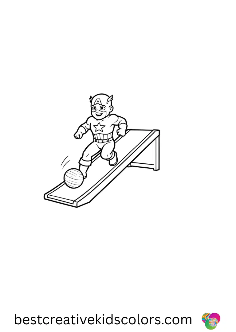 Captain america coloring book pages easy