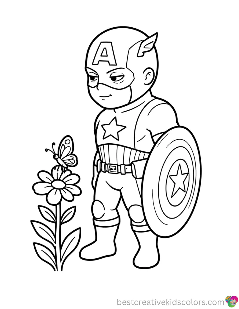 Captain america coloring images for adults