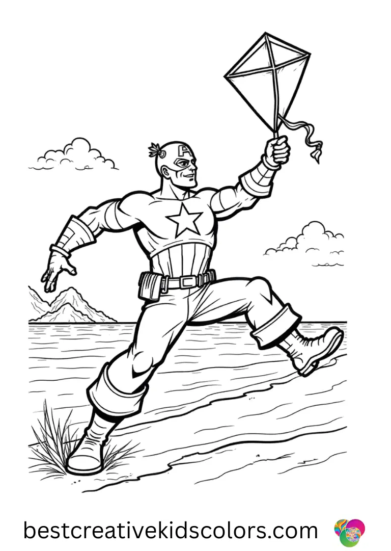 Captain america coloring print