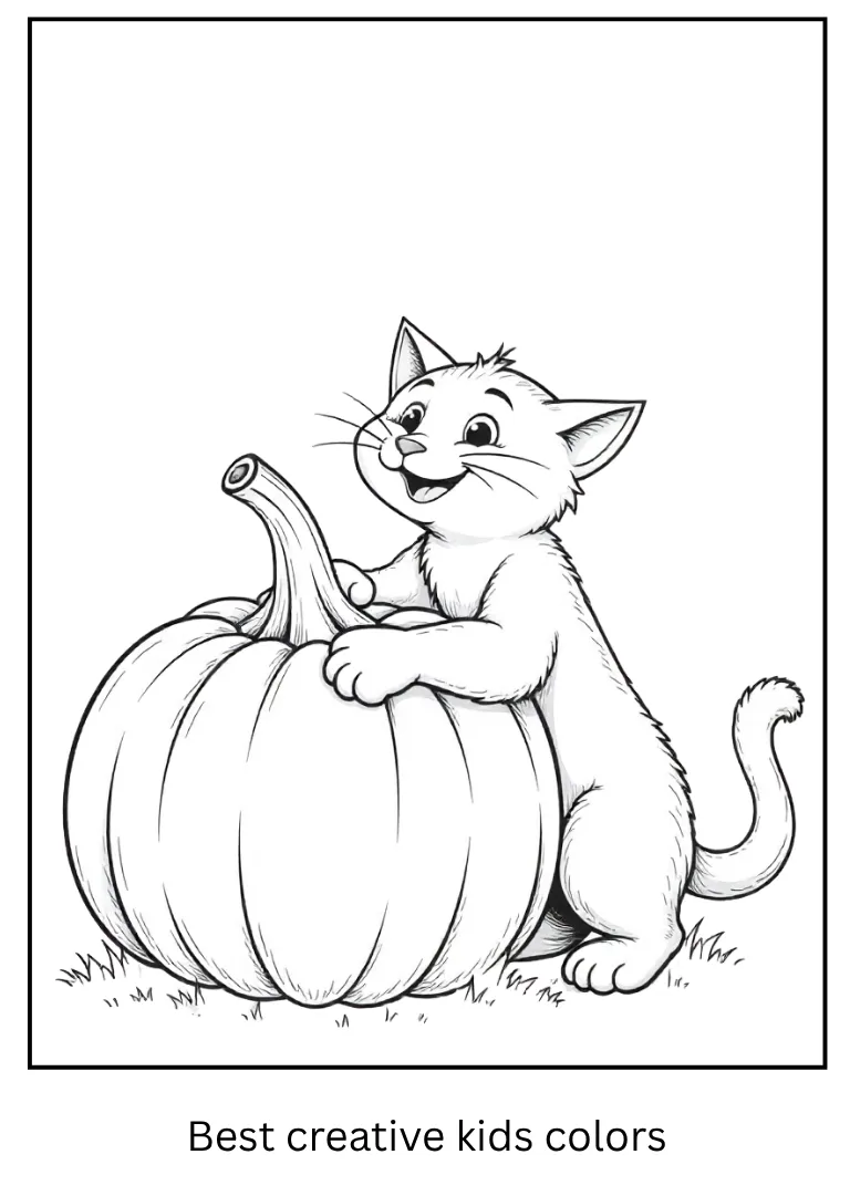 Cat and Pumpkin Friends Halloween Printable