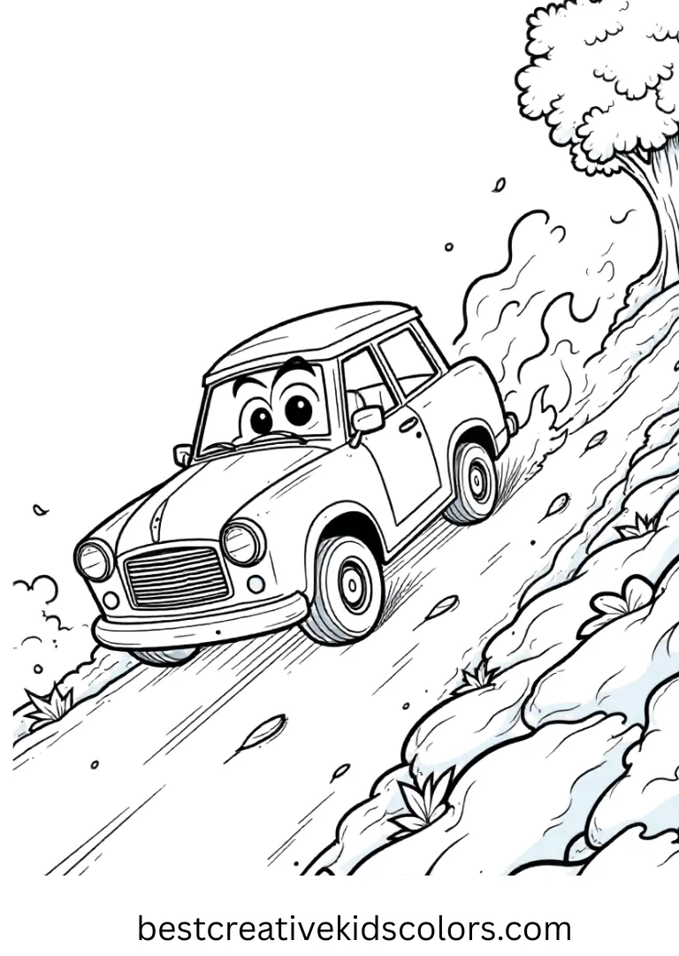 Chase drives at top speed to reach a pup stranded on a steep hill.