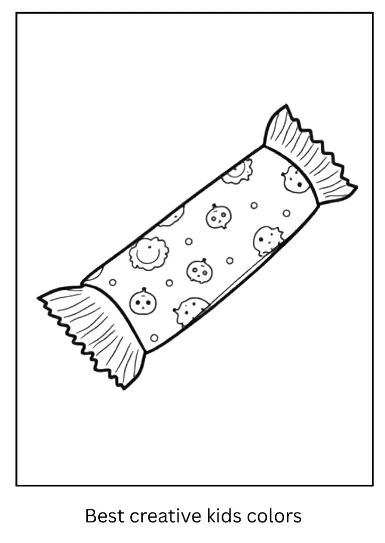 Chocolate Bar Halloween Coloring Printable