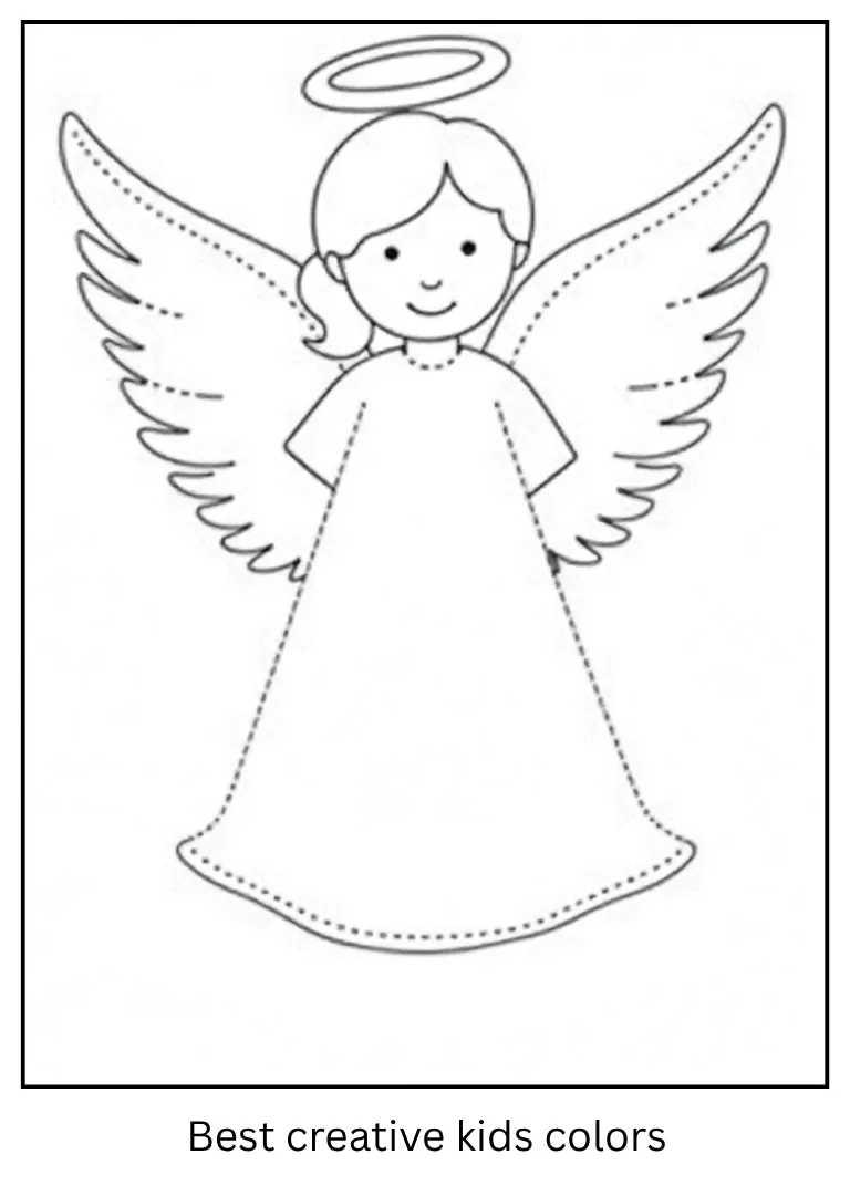Christmas Angel Coloring Outline Christmas Angel Coloring Outline