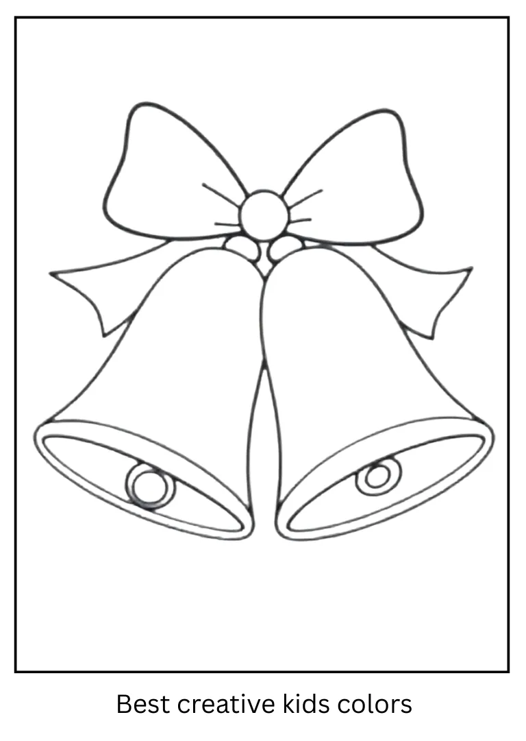 Christmas Bell Outline for Kids Christmas Bell Outline for Kids
