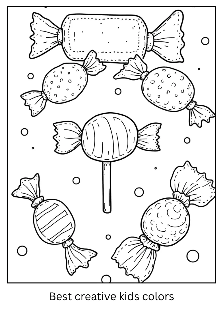 Christmas Candy Coloring Page Christmas Candy Coloring Page