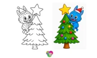 🎄Free Christmas Labubu Coloring Pages | Printable Holiday PDFs