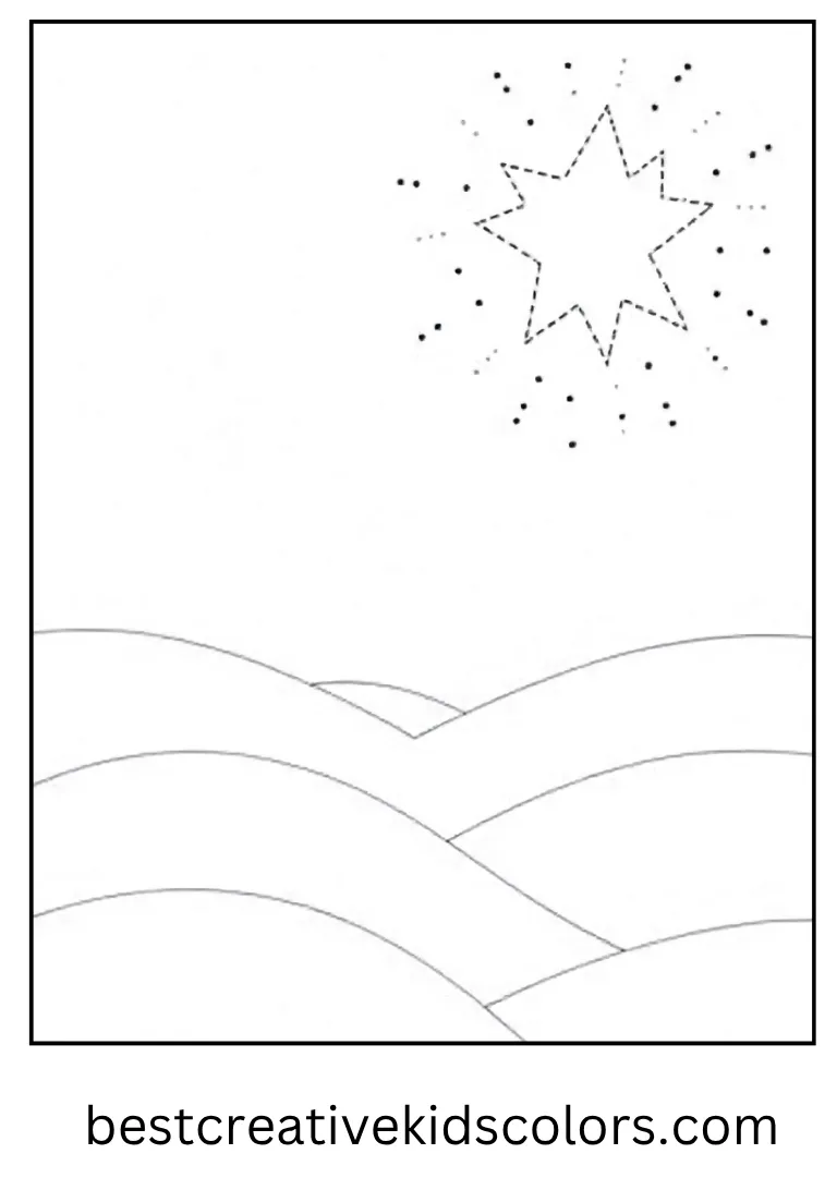 Christmas Star Coloring Page