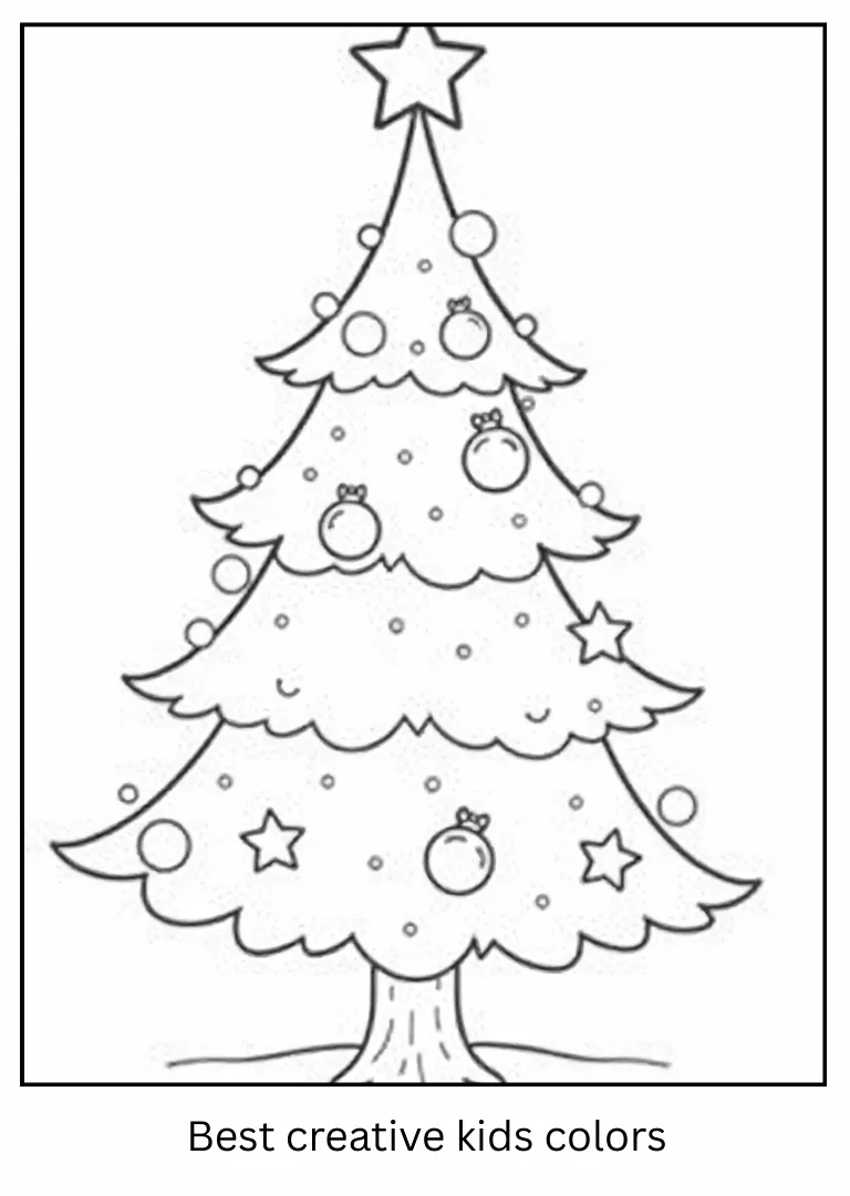 Christmas Tree Outline for Kids Christmas Tree Outline for Kids