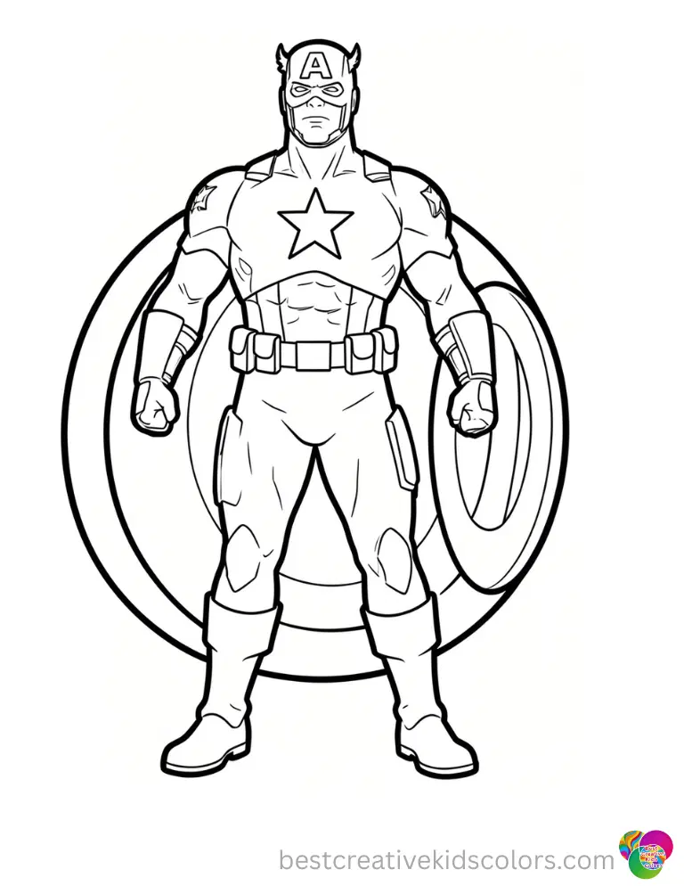 Studying flower petals in soft sunlight, Coloring pages captain america for adults shows calm observation.