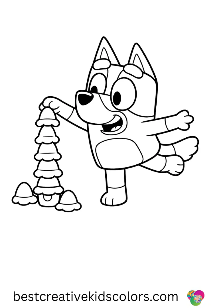 Coloring pages only bluey