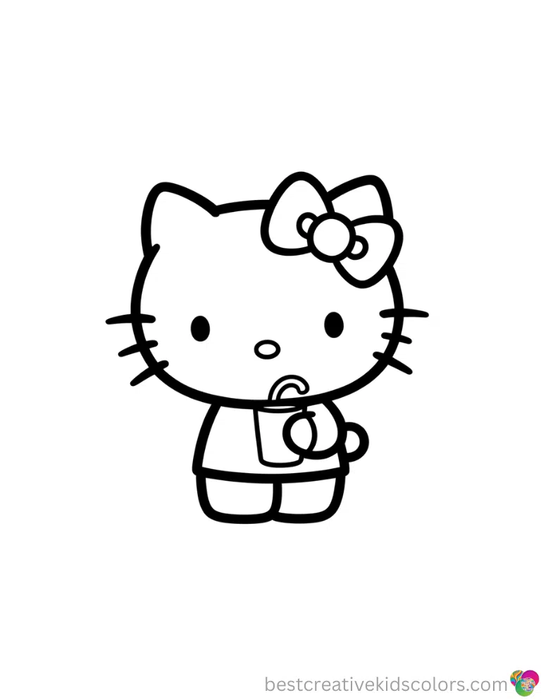 Coloring sheet hello kitty