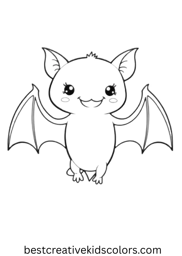 A tiny ghost floats with hearts in your Creepy kawaii coloring pages printable pdf free download.
