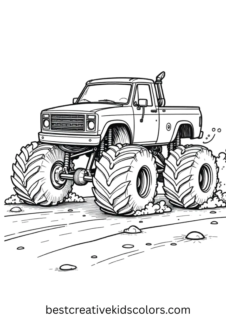 Crushing Monster Truck Printable Pages Fun Drive