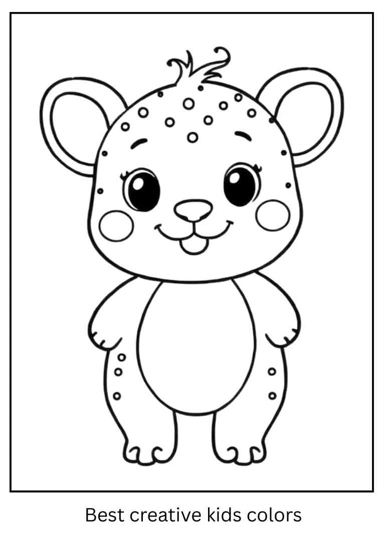 Cute Labubu Grin Coloring Page