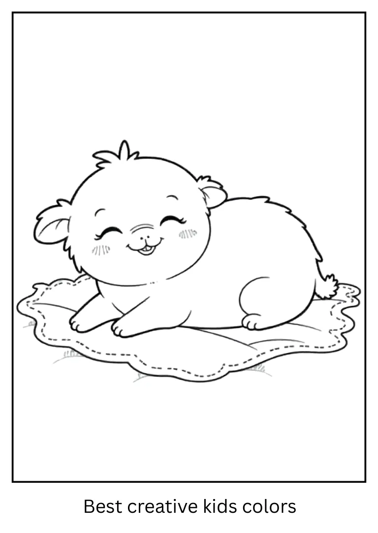 Cute Sleeping Labubu Printable