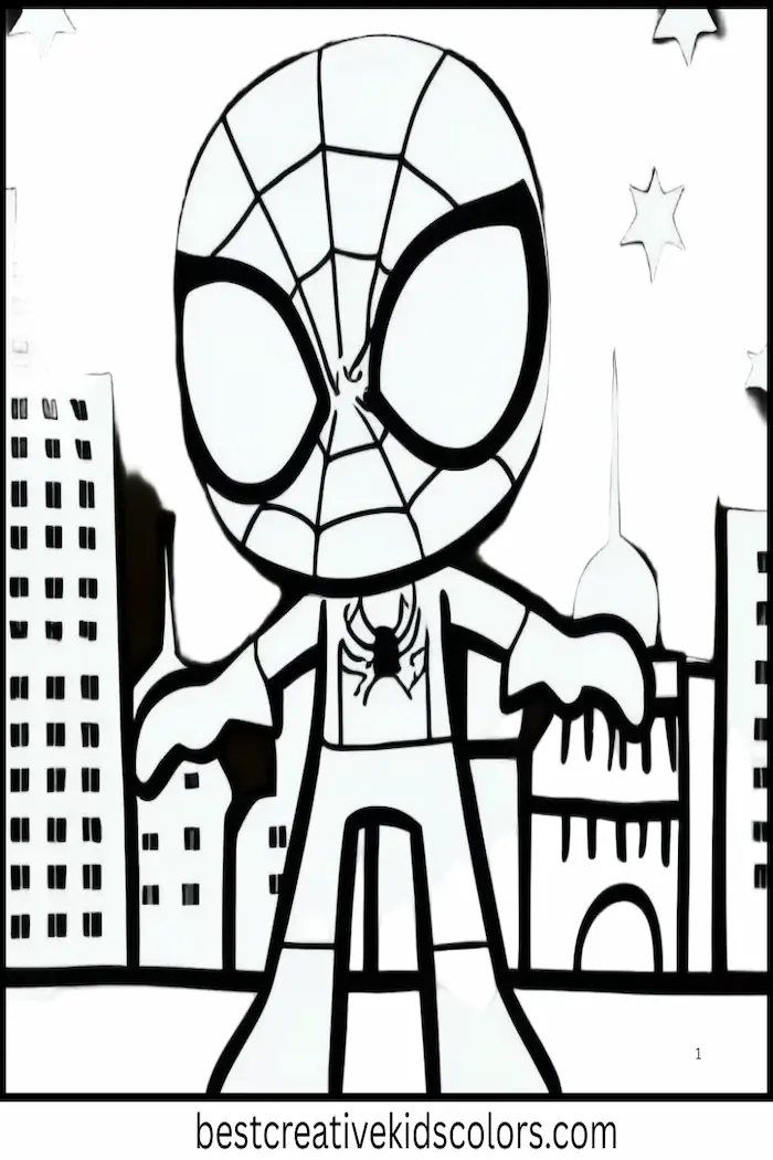 Cute Spidey and His Amazing Friends Coloring Printable