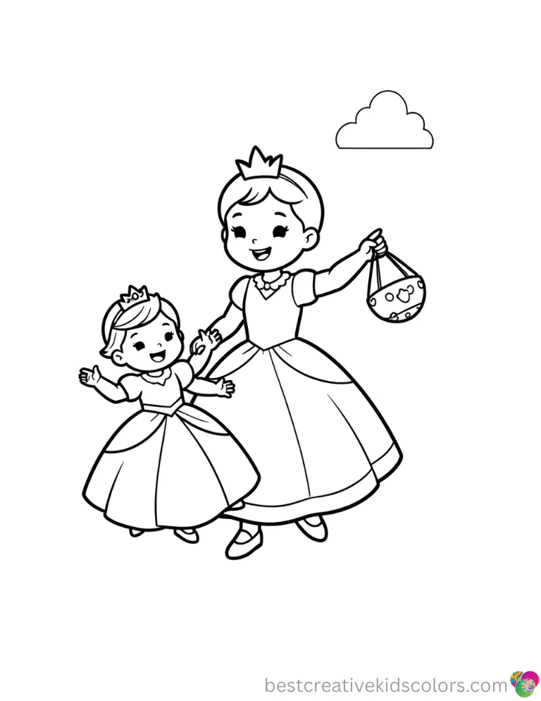 Magical Disney Coloring Pages – Print & Color for Kids 2 Cute baby Princess coloring pages
