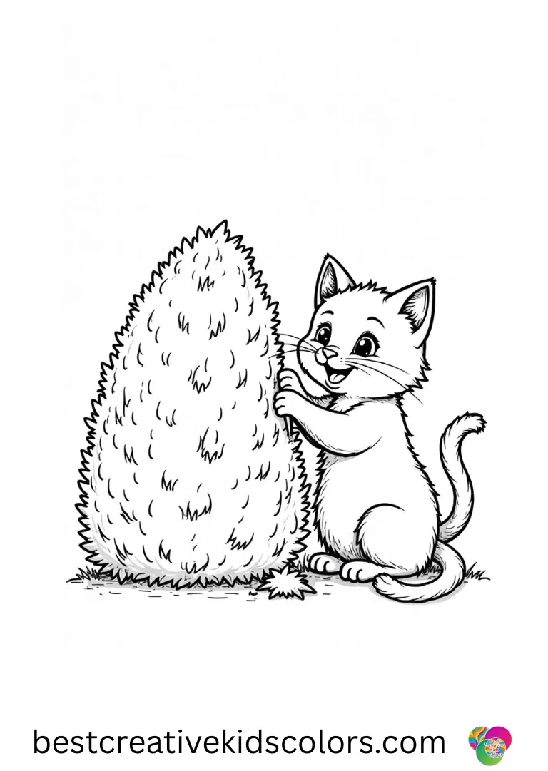 Cute cat coloring Pages for Adults