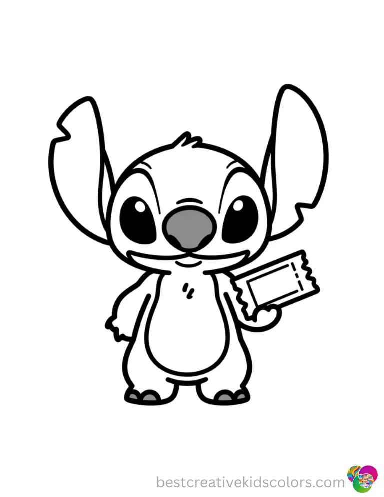 Cute coloring pages stitch