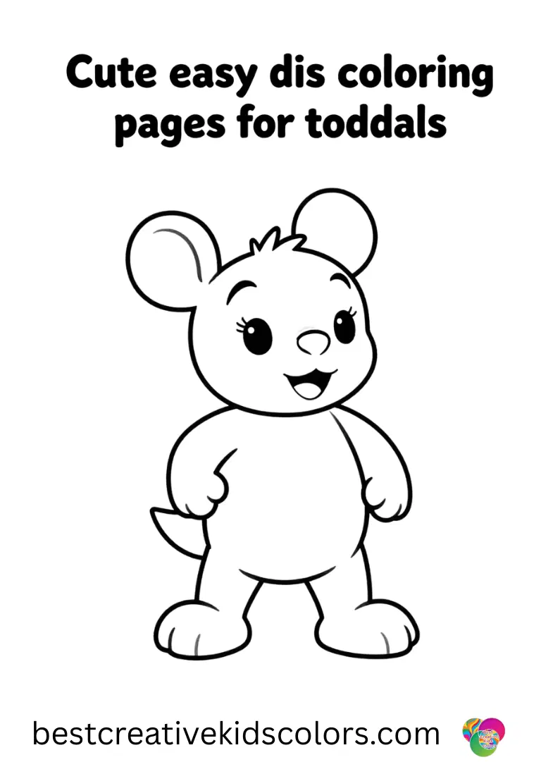 Magical Disney Coloring Pages – Print & Color for Kids 4 Cute easy disney coloring pages for toddlers